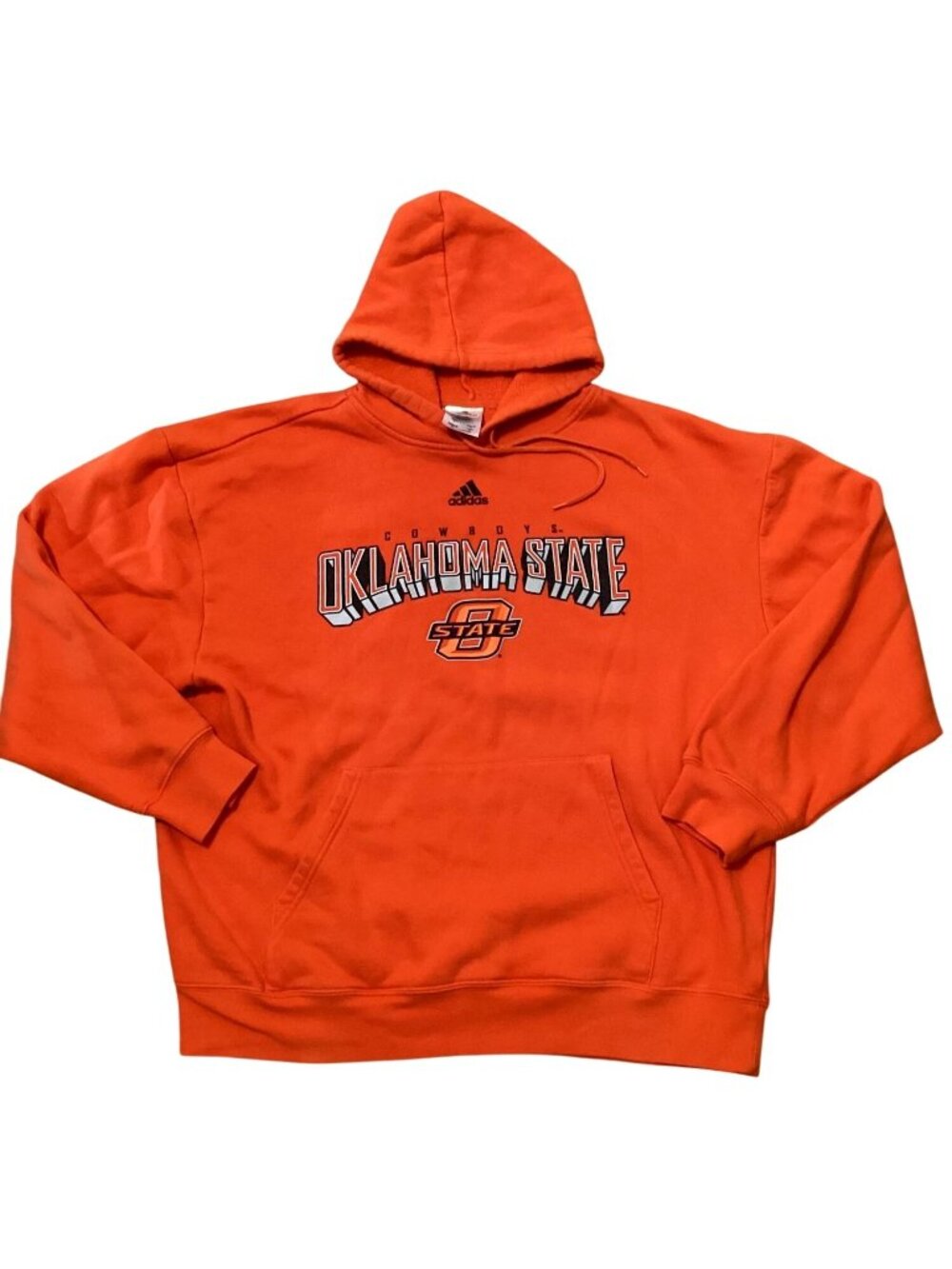 Oklahoma State Cowboys Unisex Adidas Orange Fleece Hoodie Large Pre-Owned Nice